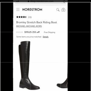 Michael kors black over the knee bromley boots